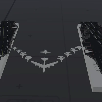 「VRChat想定」無料/FREE 2D飛行機模型 約1/72スケール