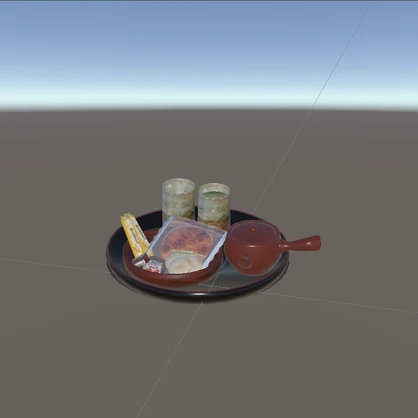 【3Dモデル】おばあちゃんちの茶菓子セット　TeaSnackSet