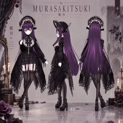 MURASAKITSUKI — HAUNTED ECLIPSE | Original 3D Avatar | VRChat / VRM / VRoid