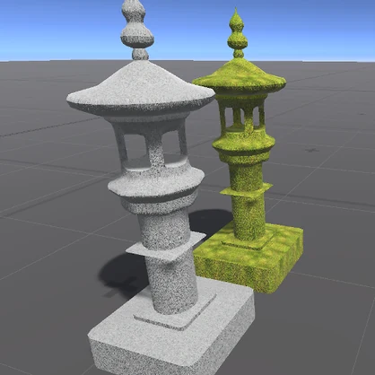 【3D屋外小物】石灯篭その3【VRChat向け】