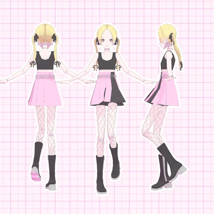 3Dモデル「Lumia02」VRM／FBX／VRChat対応