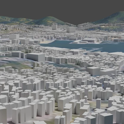 Nagasaki MAP 長崎市周辺の広域3Dモデル | 3D Model