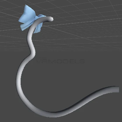 Heart tail w bow