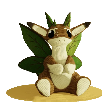 Cute Leafy Dragon Pet/Plushie  (VRChat & Vnyan)
