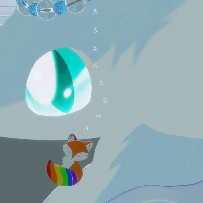 [FREE / 無料] LGBT Fox pin + Fox chain - Accessory {UPDATED}