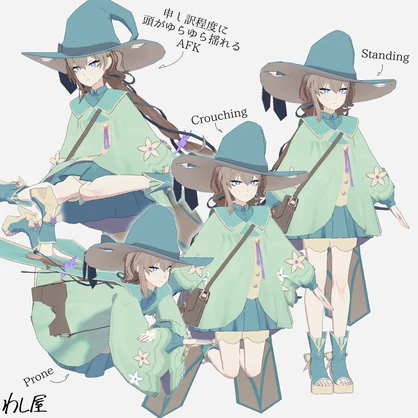 【オリジナル3Dモデル】魔法使いのマホ【VRChat想定】