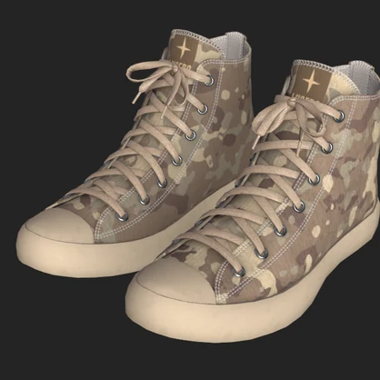 【VRChat対応】Lucero Canvas High-Cut Sneakers / ハイカットスニーカー