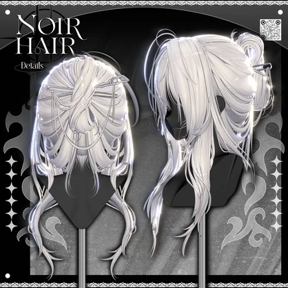 【19アバター対応】 𝐋𝐕.𝟖+ Noir_Hair 🕯️