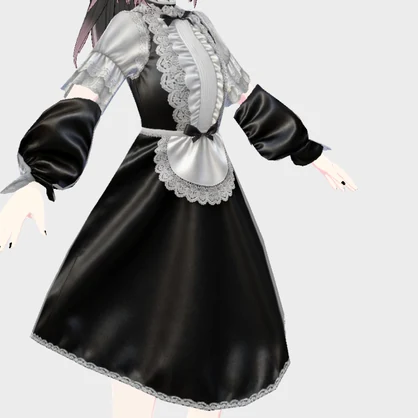 ［無料版あり］メイド服【VRoid衣装テクスチャ】FREE download