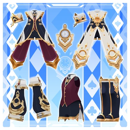 【４アバター対応】時計飾りの装い