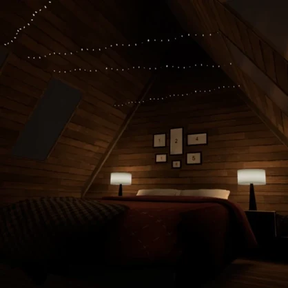 VRChat Small Attic Room