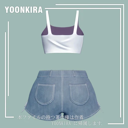【VRC想定】Denim_shorts_for_12_Avatar