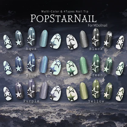 【かんたん着用】PopStarNail【VRネイルチップ】【MDollnail対応】#あんらぼぶい