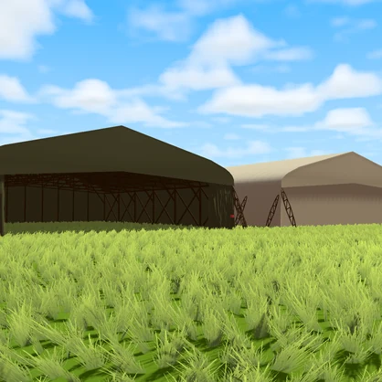 【VRChat想定】テントの格納庫〈Bessonneau hangar〉