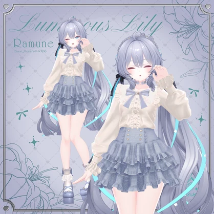 【複数アバター対応】♡LuminousLily♡【VRChat向け衣装モデル】