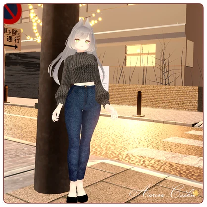 [リーファ<LEEFA> 専用] クロップセーター&パンツ/Crop sweater&Pants