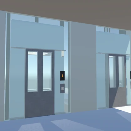 【VRChatワールドギミック】立ち乗り移動式シースルーエレベーターギミック【UdonElevator2.0 Beta】