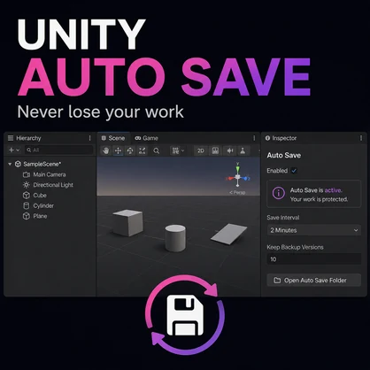 Unity autosave and backup editor tool