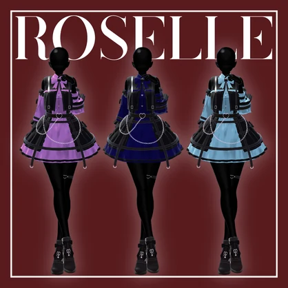 【LUMINA専用】フルセット衣装 "Roselle（ロゼル）"【VRC想定】