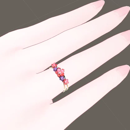 【VRChat向け】お花リング