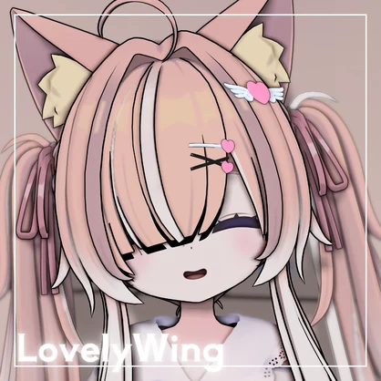 【VRC想定】LovelyWingHairpin / ラブリーウィングヘアピン【MA対応】