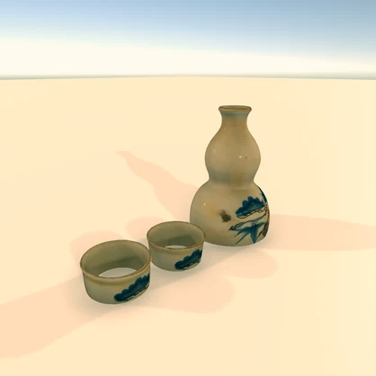【VRChat対応】和風酒器セット