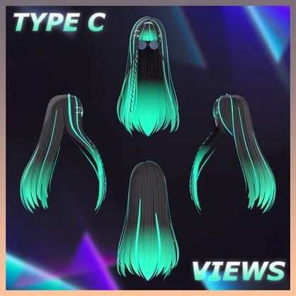 ♥ Iris_Hair ♥ Highlights Texture 【VRC Hair Texture - Nanaha】