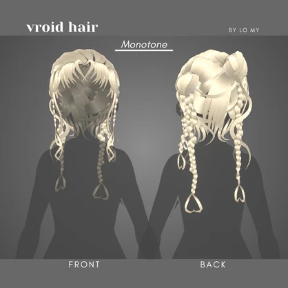 【VRoid】Hair Preset Messy Buntails