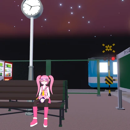 【無料・VRChat向け】ポップな待ち合わせセット【ワールドアセット・時計】