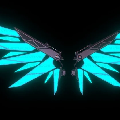 Blue Mech Wings