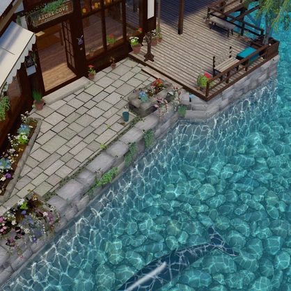 【VRChatワールド】Azure Cove ‐ イルカの泳ぐ海辺の花と雑貨の店