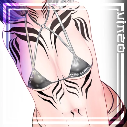 『Tattoos Blackout Ghost』 25 avatars 入れ墨 *テクスチャ* /HD 4k Textures