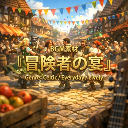 【異世界ゲーム / 雑談配信 / Vlogなど】『陽気な街と旅の空』明るく元気なBGM｜商用利用可