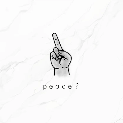 free tattoo『peace？』