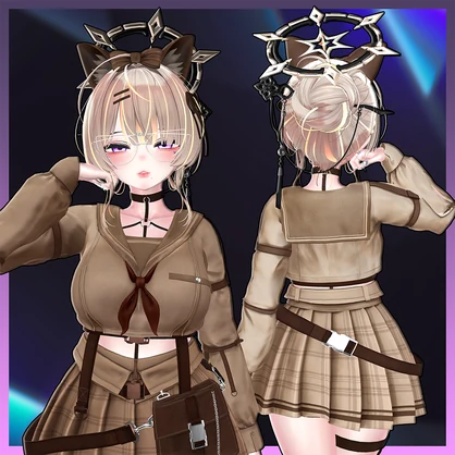 Messy Bun Highlights Texture 【VRC Hair Texture - 隣の店】