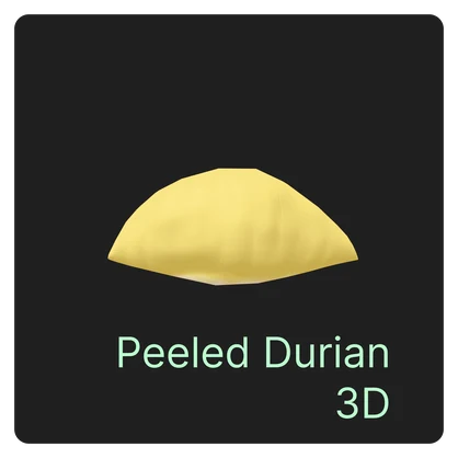 【3D-Model】 ドリアン Peeled Durian