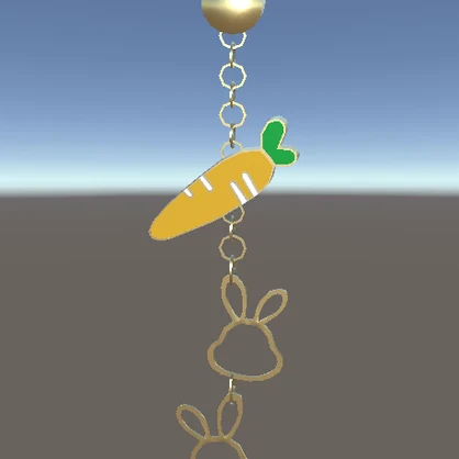 【VRChat用アクセサリー】うさぎのピアス