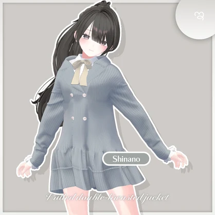 【🎀5アバター対応】Frilled double-breasted jacket【VRChat】