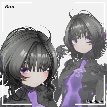 [12 avatar] [VRC Hair] Short wolf hair