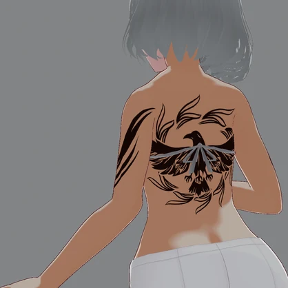 八咫烏のシンプルマーク - VRoidテクスチャ 高解像度PNG or ベクター