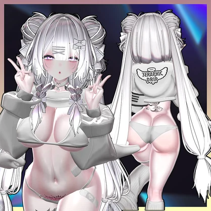 Lotus BraidedBuns Hair Highlights Texture 【VRC Hair Texture - GLAY Unknown】