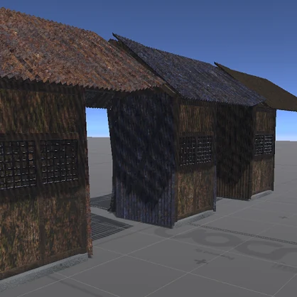 【3D屋外小物】トタン小屋【VRChat向け】