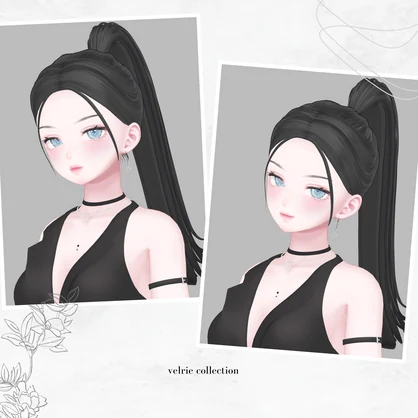 【16アバター対応】Sleek High Ponytail Hair