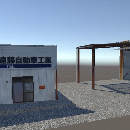 【3Dモデル】自動車整備工場- car repair shop