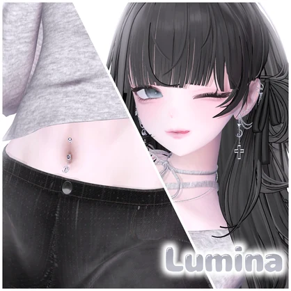 🫧Sugar Moon - Pierce & Navel Jewelry Set【10アバター対応】#DohyaDream