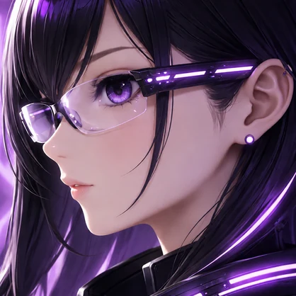 Cyber glasses purple