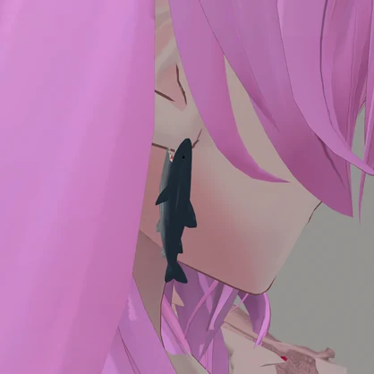 【VRC想定】さめイヤリング