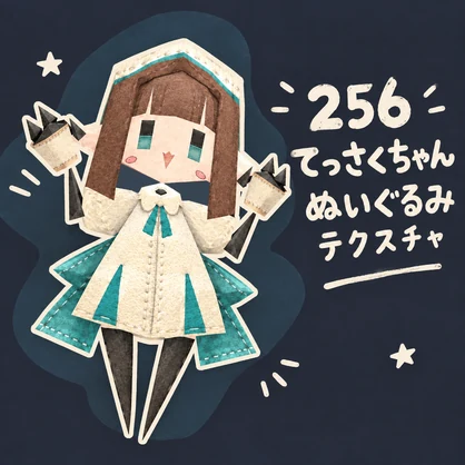 【無料】256てっさくちゃん用ぬいぐるみテクスチャ