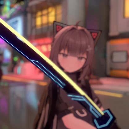 サイバーっぽい刀【VRChat想定/MA対応】
