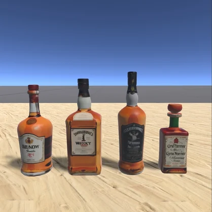 本格バーの3D洋酒セット14本